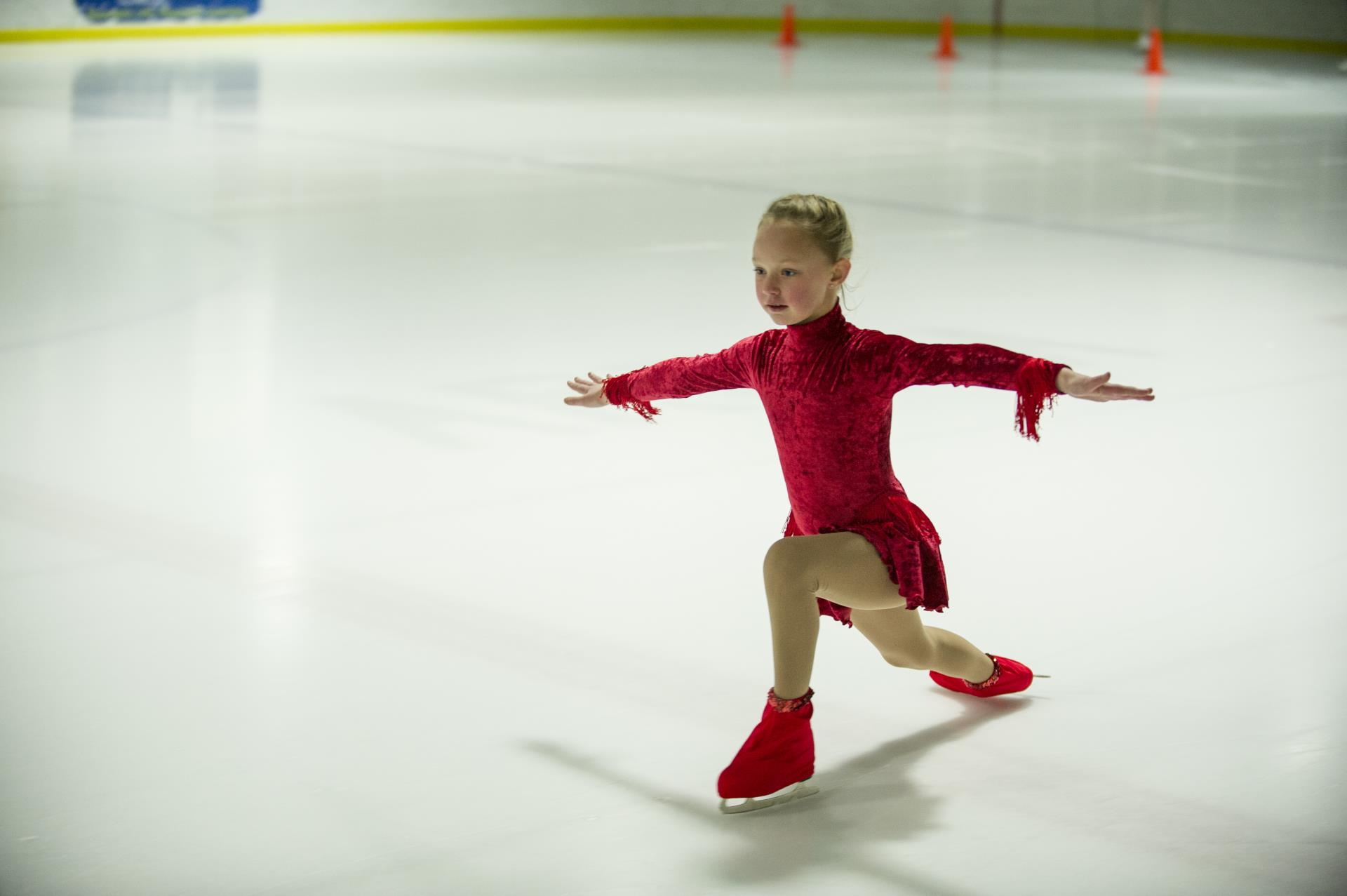 Young female figure skater