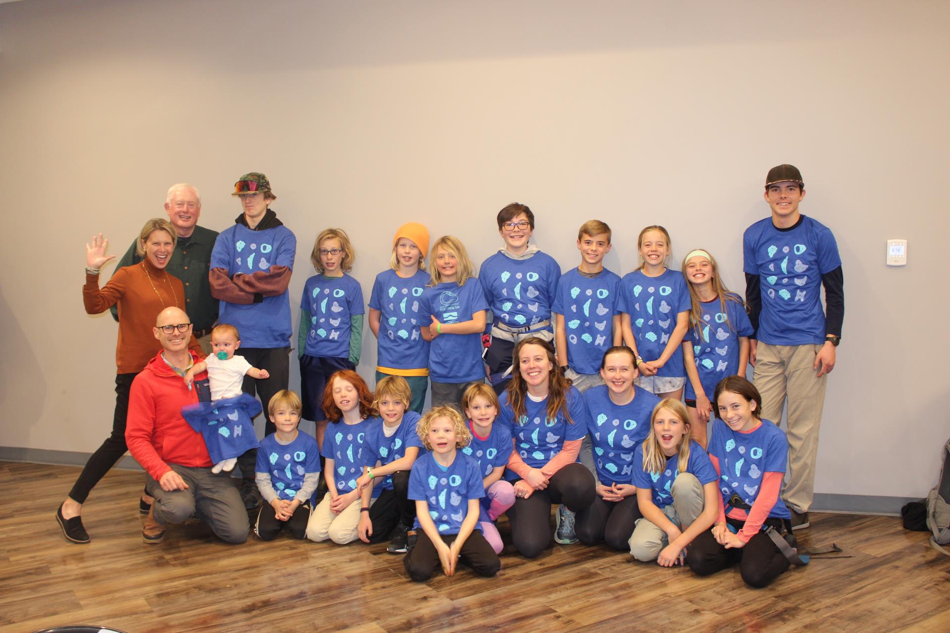 Group in matching shirts for Bedker Scholarship Night 2022