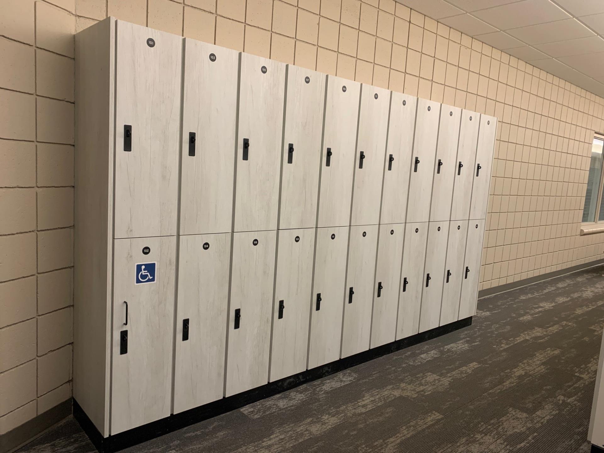 New hallway lockers